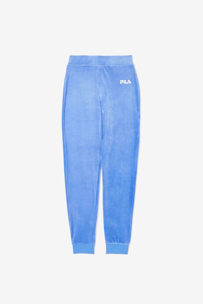 Fila Sara Velour Jogger Blue Pants Womens - NZ 38712-WEVO